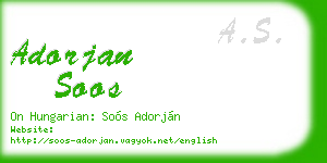 adorjan soos business card