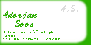 adorjan soos business card